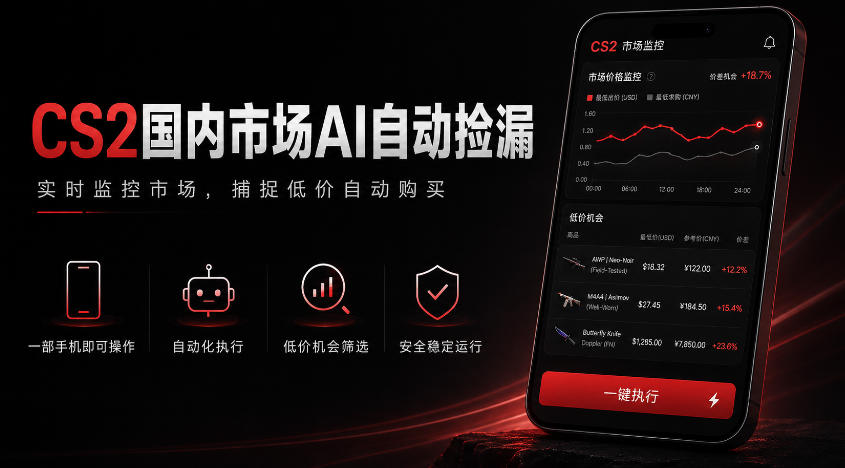 游戏市场AI自动监控，实时检测差价捡漏，简单轻松，日入300+【揭秘】 - 臻优资源网
