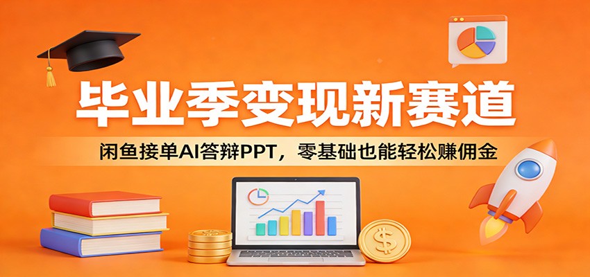 毕业季变现新赛道：闲鱼接单AI答辩PPT，零基础也能轻松赚佣金 - 臻优资源网