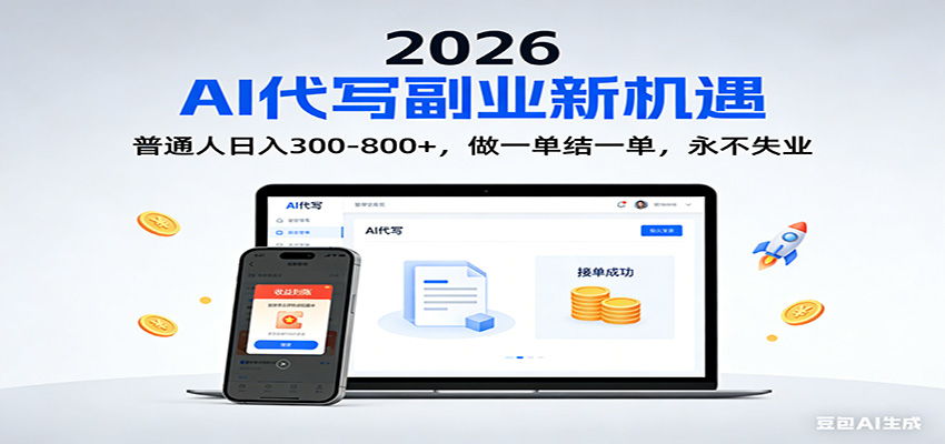 2026 副业首选！AI 代写日入 300-800，普通人0门槛，做一单结一单！ - 臻优资源网