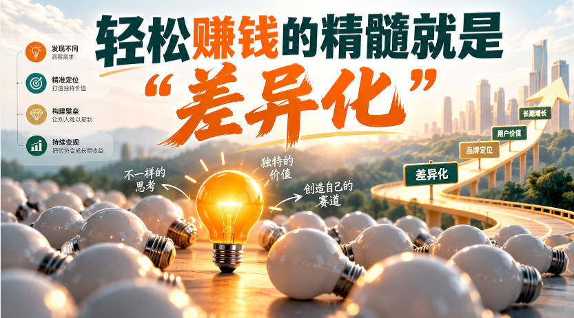 某公众号付费文章：轻松賺钱的精髓就是“差异化” - 臻优资源网