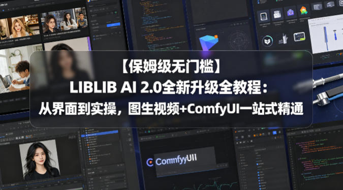 【保姆级无门槛】LIBLIB AI 2.0全新升级全教程：从界面到实操，图生视频+ComfyUI一站式精通 - 臻优资源网
