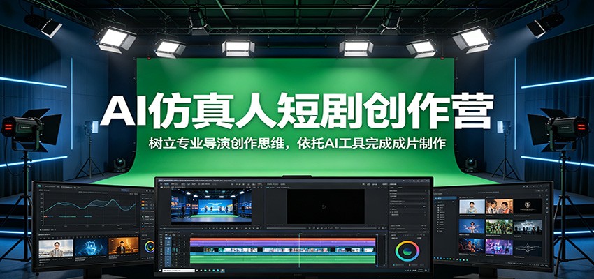 AI仿真人短剧创作营：树立专业导演创作思维，依托AI工具完成成片制作 - 臻优资源网