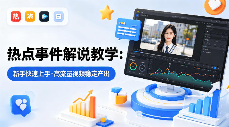 某大V的热点事件解说教学，新手也能快速上手，稳定产出高流量解说视频 - 臻优资源网