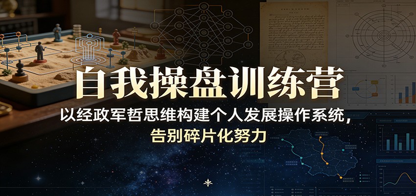 自我操盘训练营：以经政军哲思维构建个人发展操作系统，告别碎片化努力 - 臻优资源网