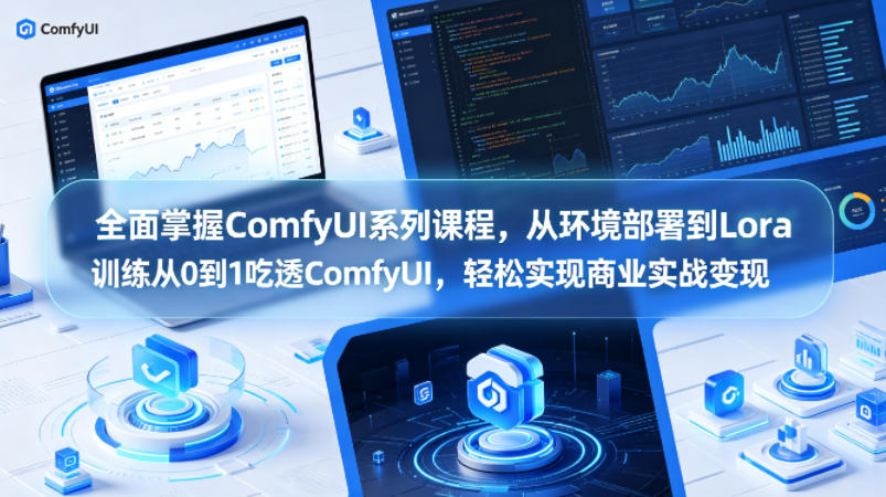 全面掌握ComfyUI系列课程，从环境部署到Lora训练从0到1吃透ComfyUI，轻松实现商业实战变现 - 臻优资源网