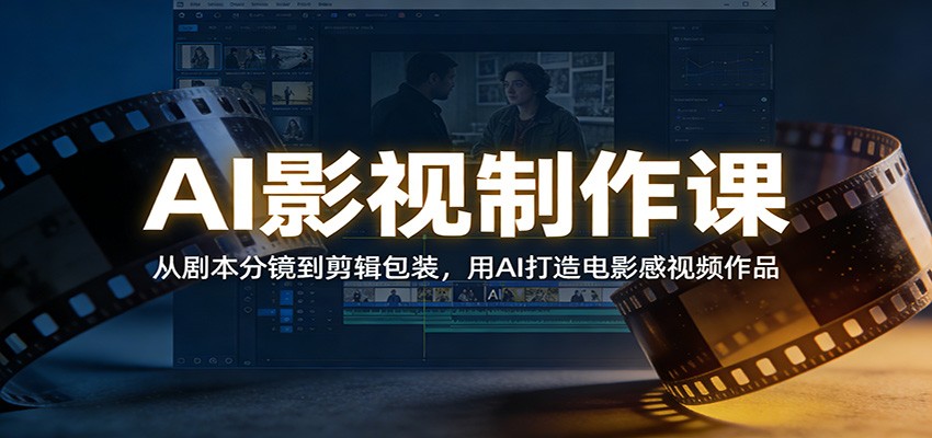 AI影视制作课：从剧本分镜到剪辑包装，用AI打造电影感视频作品 - 臻优资源网