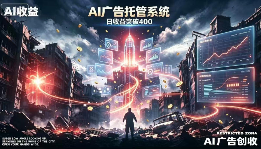 AI智能广告,全自动化运行,单日可达400+,小白新手0基础上手【揭秘】 - 臻优资源网