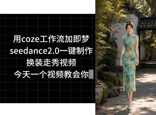 用coze工作流加即梦seedance2.0一键制作换装走秀视频，今天一个视频教会你 - 臻优资源网