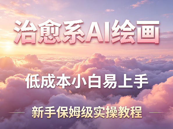 治愈系AI绘画提示词项目，低成本小白易上手，每天10分钟，新手保姆级实操教程 - 臻优资源网