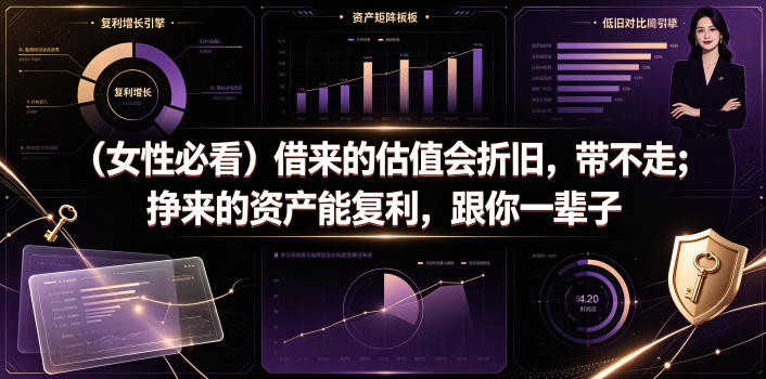 付费文章：（女性必看）借来的估值会折旧，带不走；挣来的资产能复利，跟你一辈子 - 臻优资源网