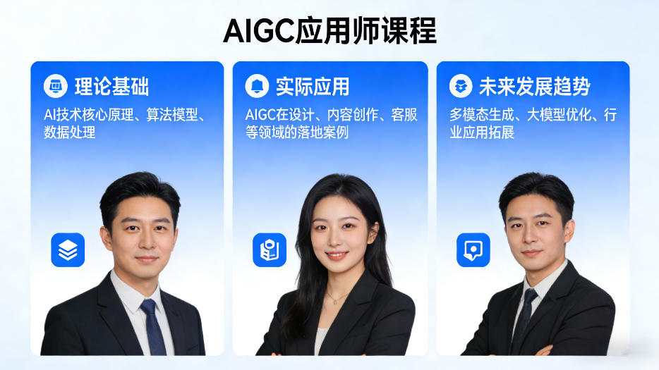 AIGC应用师课程，覆盖了AI技术的理论基础、实际应用、以及未来发展趋势 - 臻优资源网