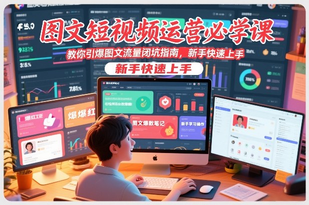 图文短视频运营必学课，教你引爆图文流量闭坑指南，新手快速上手 - 臻优资源网
