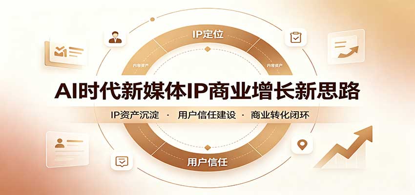 AI时代新媒体IP商业增长新思路：摒弃复杂运营套路，用极简思维打通获客路径 - 臻优资源网