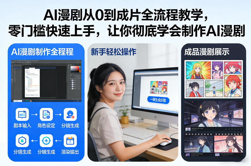 AI漫剧从0到成片全流程教学，零门槛快速上手，让你彻底学会制作AI漫剧【保姆级教程】 - 臻优资源网