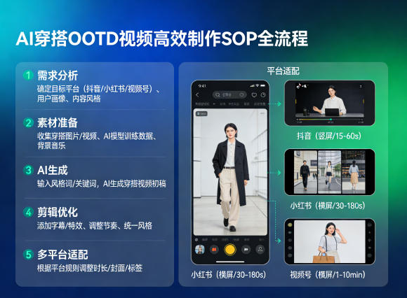 AI穿搭OOTD视频高效制作SOP全流程，适配抖音小红书视频号全平台 - 臻优资源网