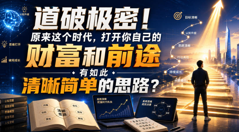 公众号灏泽异谈付费文：道破极密！原来这个时代，打开你自己的财富和前途，有如此清晰简单的思路？！ - 臻优资源网