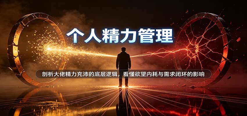 个人精力管理：剖析大佬精力充沛的底层逻辑，看懂欲望内耗与需求闭环的影响 - 臻优资源网