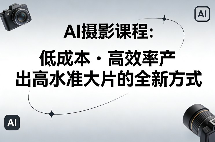 AI摄影课程，低成本高效率产出高水准大片的全新方式 - 臻优资源网