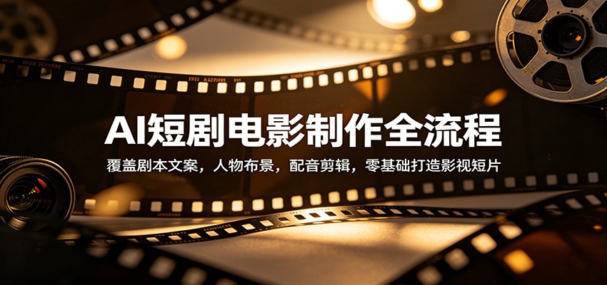 AI短剧电影制作全流程:覆盖剧本文案,人物布景,配音剪辑,零基础打造影视短片 - 臻优资源网