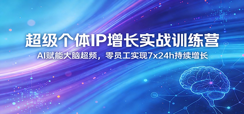 超级个体IP增长实战训练营：AI赋能大脑超频，零员工实现7x24h持续增长（更新） - 臻优资源网