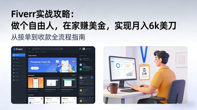Fiverr实战攻略，做个自由人，在家賺美金，实现月入6k美刀 - 臻优资源网