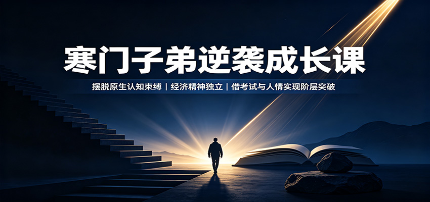 寒门子弟逆袭成长课：摆脱原生认知束缚，经济精神独立，借考试与人情实现阶层突破 - 臻优资源网