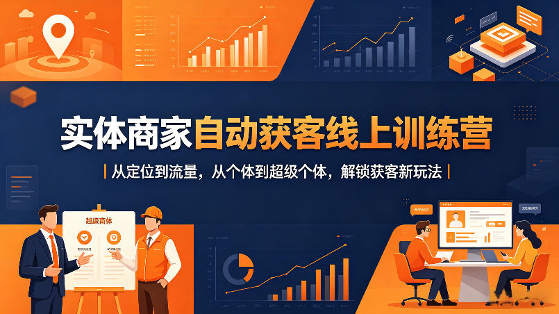 实体商家自动获客线上训练营｜从定位到流量，从个体到超级个体，解锁获客新玩法 - 臻优资源网