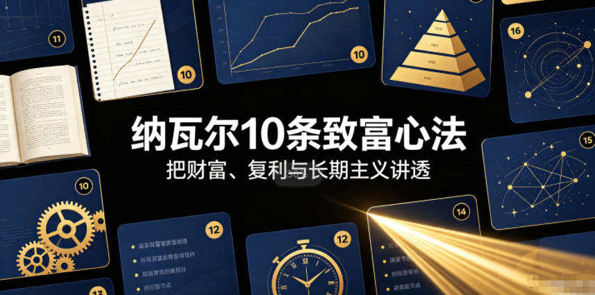 付费文章：纳瓦尔10条致富心法 - 臻优资源网