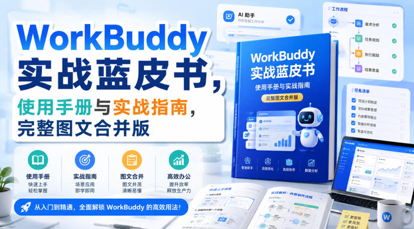 WorkBuddy实战蓝皮书，使用手册与实战指南，完整图文合并版 - 臻优资源网
