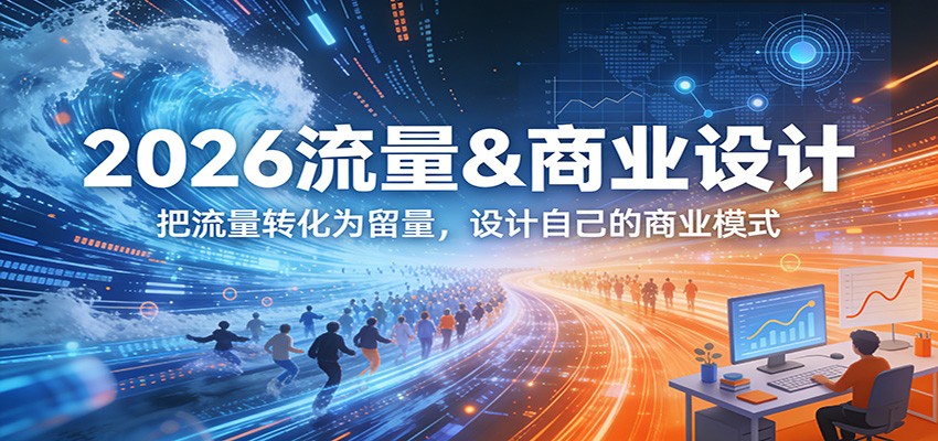 2026流量&商业设计，把流量转化为留量，设计自己的商业模式 - 臻优资源网