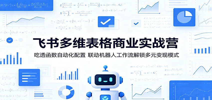 飞书多维表格商业实战营：吃透函数自动化配置，联动机器人工作流解锁多元变现模式 - 臻优资源网