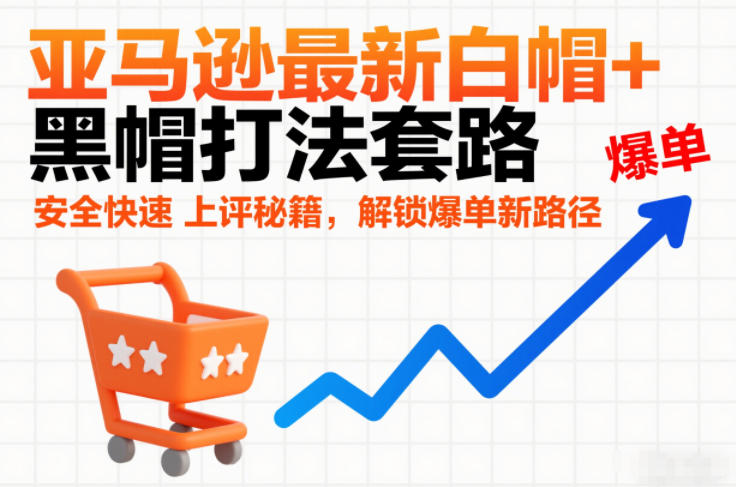 亚马逊最新白帽+黑帽打法套路，安全快速上评秘籍，解锁爆单新路径 - 臻优资源网