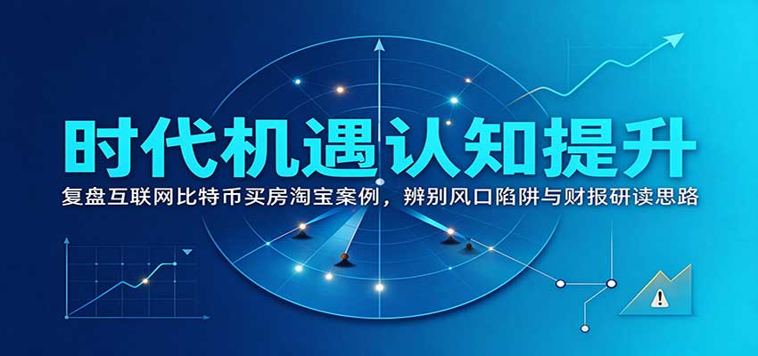 时代机遇认知提升：复盘互联网比特币买房淘宝案例，辨别风口陷阱与财报研读思路 - 臻优资源网