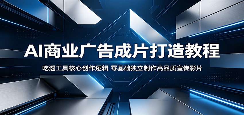 AI商业广告成片打造教程：吃透工具核心创作逻辑，零基础独立制作高品质宣传影片 - 臻优资源网