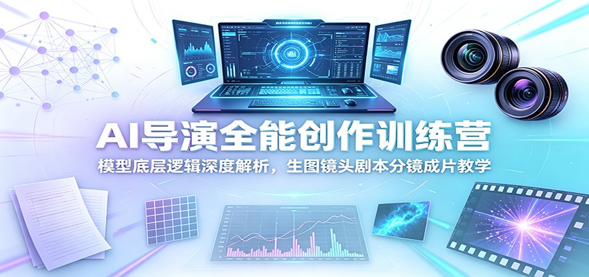 AI导演全能创作训练营：模型底层逻辑深度解析，生图镜头剧本分镜成片教学 - 臻优资源网
