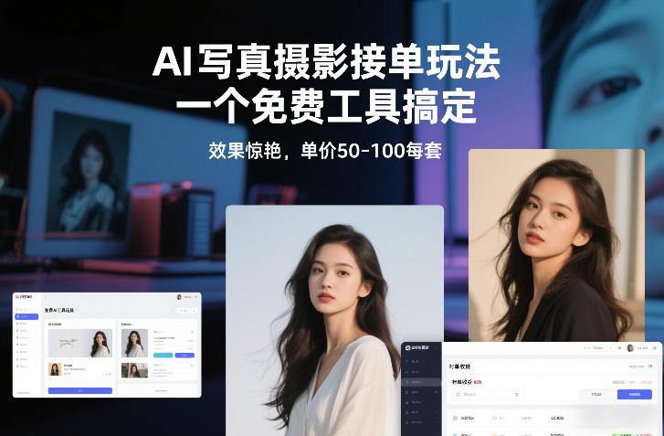 AI写真摄影接单玩法，一个免费工具搞定，效果惊艳，单价50-100每套 - 臻优资源网