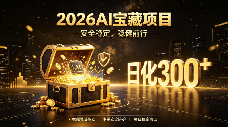 2026AI安全掘金项目,日化稳定300+,无需人为干预操作,当天见收益,操作简单【揭秘】 - 臻优资源网
