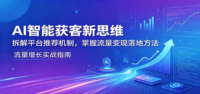 AI智能获客新思维：拆解平台推荐机制，掌握流量变现落地方法 - 臻优资源网