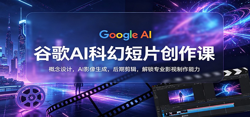 谷歌AI科幻短片创作课：概念设计，AI影像生成，后期剪辑，解锁专业影视制作能力 - 臻优资源网