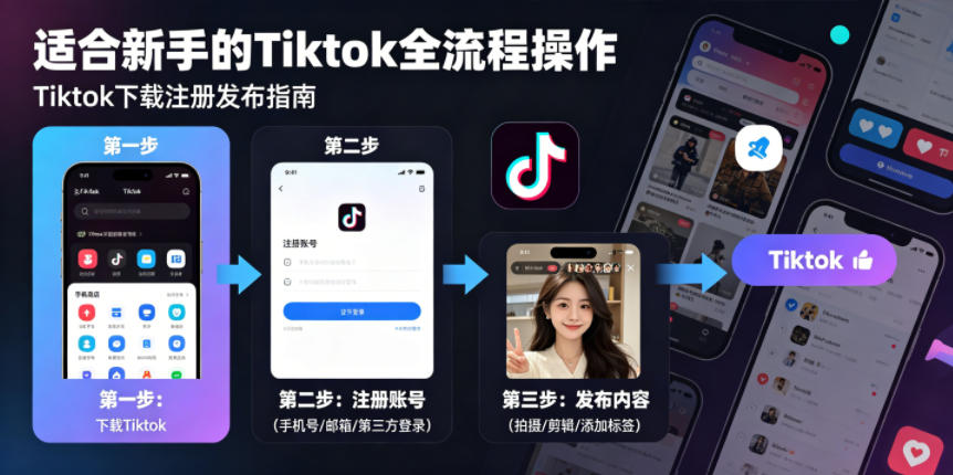 Tiktok下载注册发布，适合新手的Tiktok全流程操作 - 臻优资源网