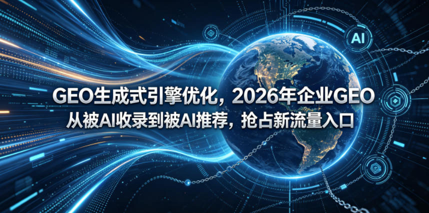 GEO生成式引擎优化,2026年企业GEO从被AI收录到被AI推荐,抢占新流量入口 - 臻优资源网