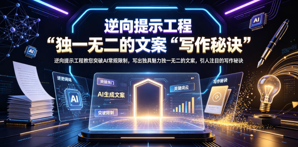 逆向提示工程教您突破AI常规限制，写出独具魅力独一无二的文案，引人注目的写作秘诀【原创双语字幕】 - 臻优资源网