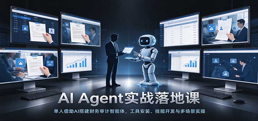 AI Agent实战落地课：单人借助AI搭建财务审计智能体，工具安装、技能开发与多场景实操 - 臻优资源网
