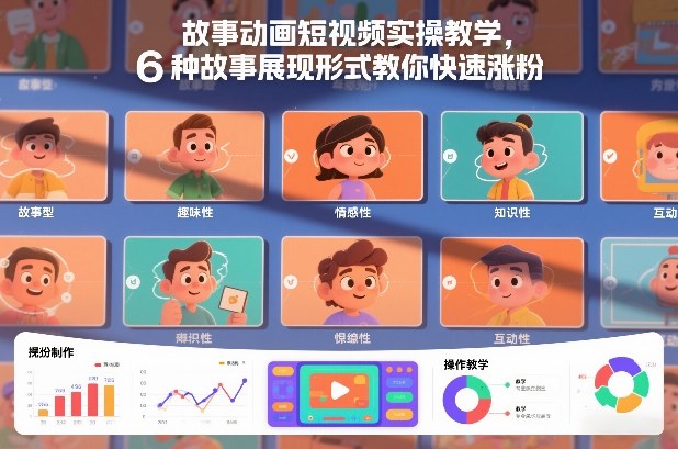 故事动画短视频实操教学，6种故事展现形式教你快速涨粉 - 臻优资源网
