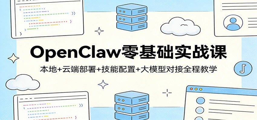 OpenClaw零基础实战课：本地+云端部署+技能配置+大模型对接全程教学 - 臻优资源网