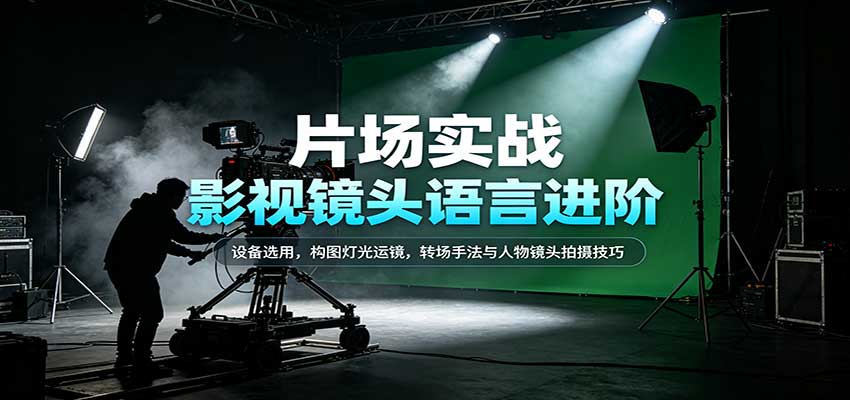 影视镜头语言进阶：设备选用，构图灯光运镜，转场手法与人物镜头拍摄技巧 - 臻优资源网