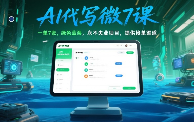 AI代写微课,一单7张,绿色蓝海,永不失业项目,提供接单渠道! - 臻优资源网