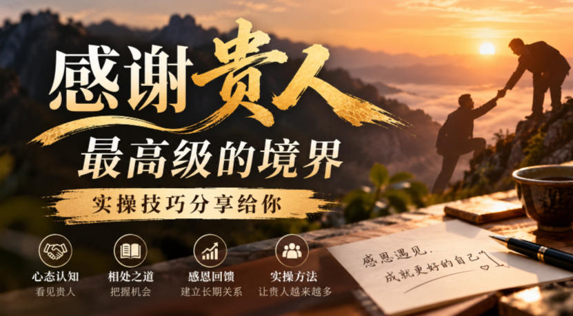 某公众号付费文章：感谢贵人最高级的境界，实操技巧分享给你 - 臻优资源网