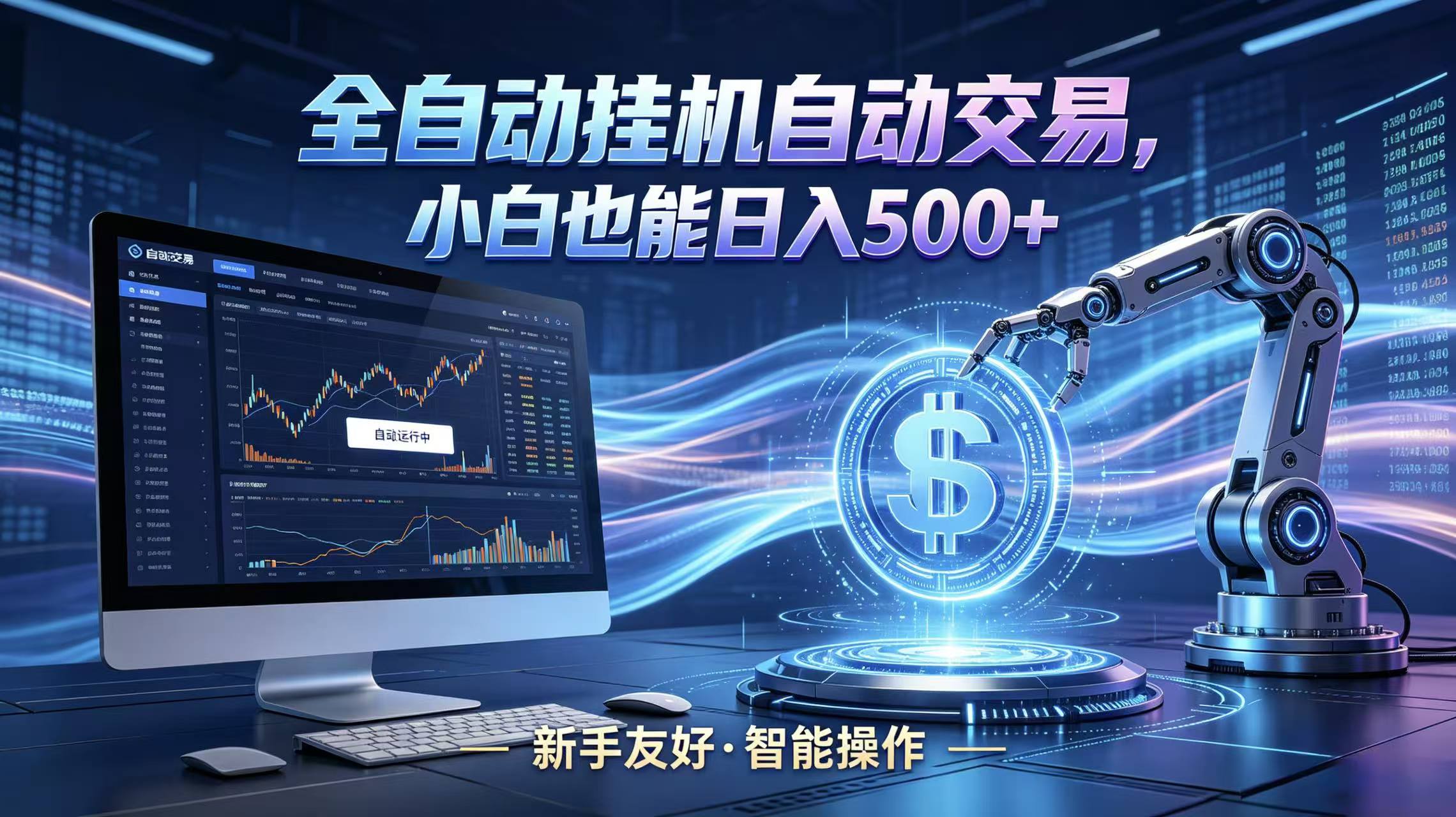 全新智能化交易助手，傻瓜式操作，小白也能快速上手，轻松实现日入500+ - 臻优资源网