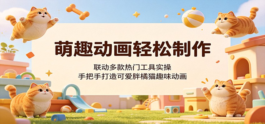 萌趣动画轻松制作，联动多款热门工具实操，手把手打造可爱胖橘猫趣味动画 - 臻优资源网